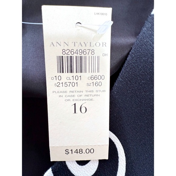 Ann Taylor Sheath Dress Size 16 Silk Blend Classic Cocktail Career Chic NWT - Picture 4 of 9